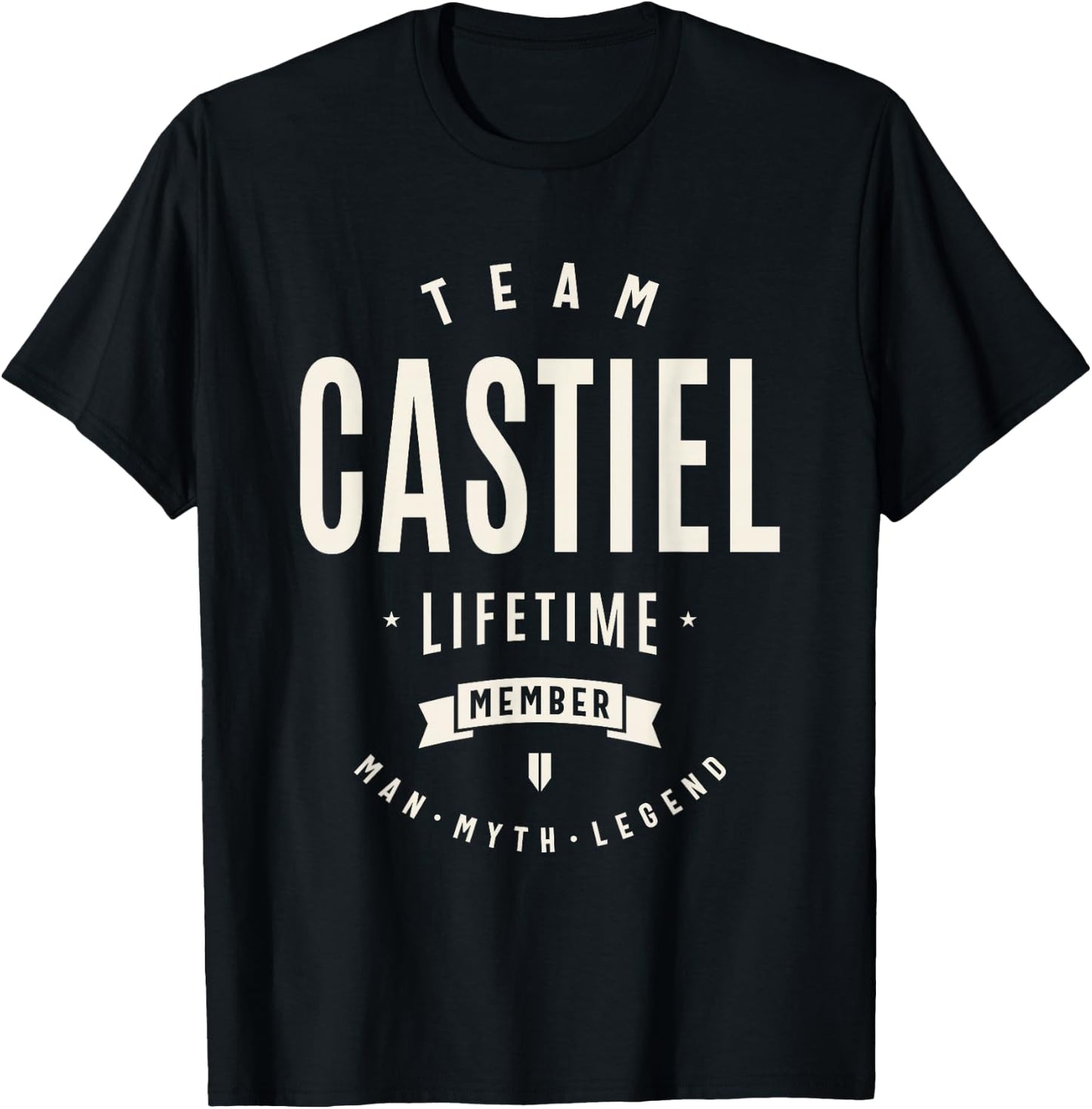 Team Castiel Lifetime Member Funny Name Castiel T-Shirt - T-Shirt | Black