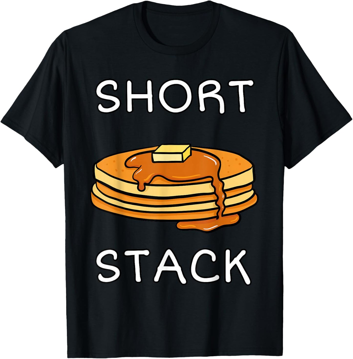 Short Stack Pancake Lover Waffle Breakfast Gift T-Shirt - T-Shirt | Black