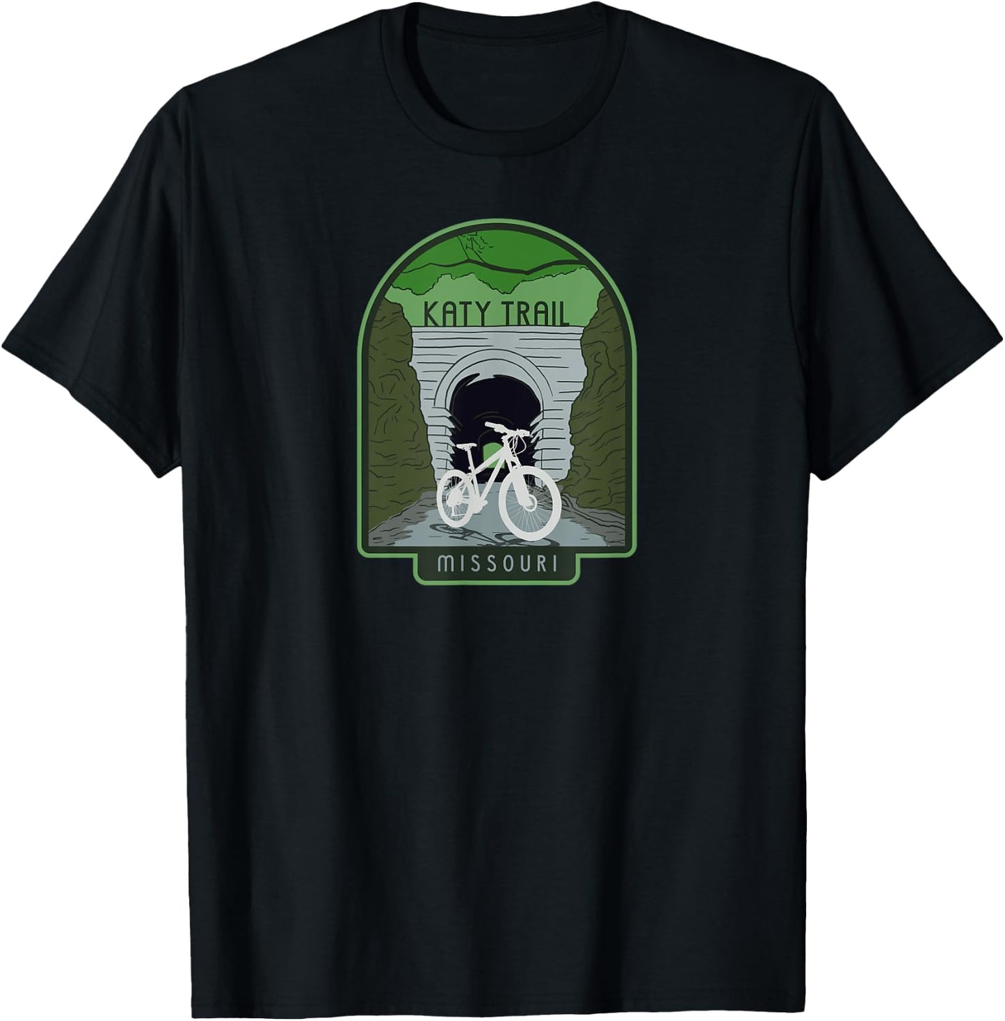 Katy Trail – Missouri, cycling T-Shirt - T-Shirt | Black