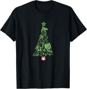 Marvel Christmas Avengers Holiday Icons Tree T-Shirt - T-Shirt | Black