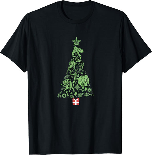Marvel Christmas Avengers Holiday Icons Tree T-Shirt - T-Shirt | Black