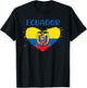 Patriotic Ecuadorian People Citizen Of Ecuador Equador Flag T-Shirt - T-Shirt | Black