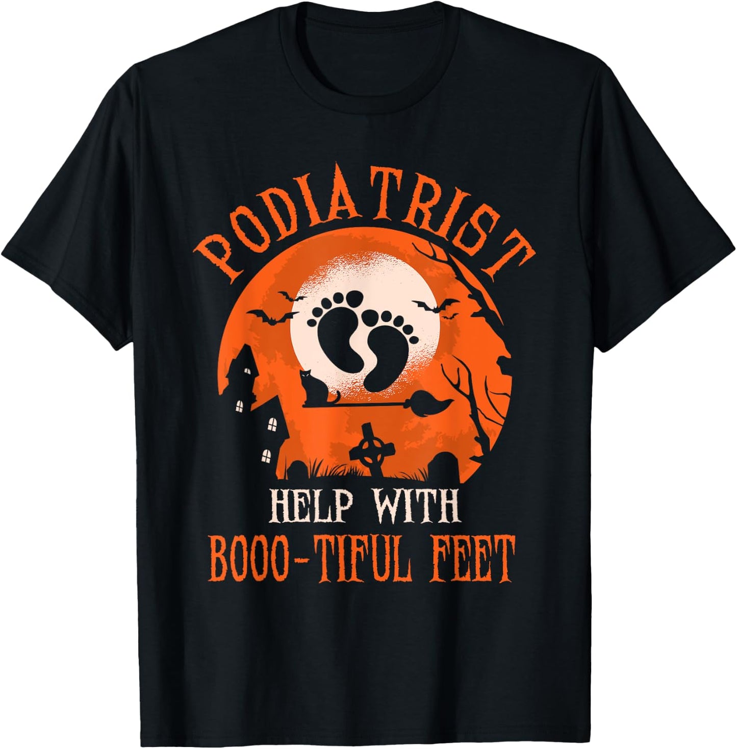 Funny Podiatrist Halloween Costume Foot Doctor Humor T-Shirt - T-Shirt | Black