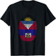 Antigua and Haiti Fingerprint Half Antiguan Haitian Roots T-Shirt - T-Shirt | Black