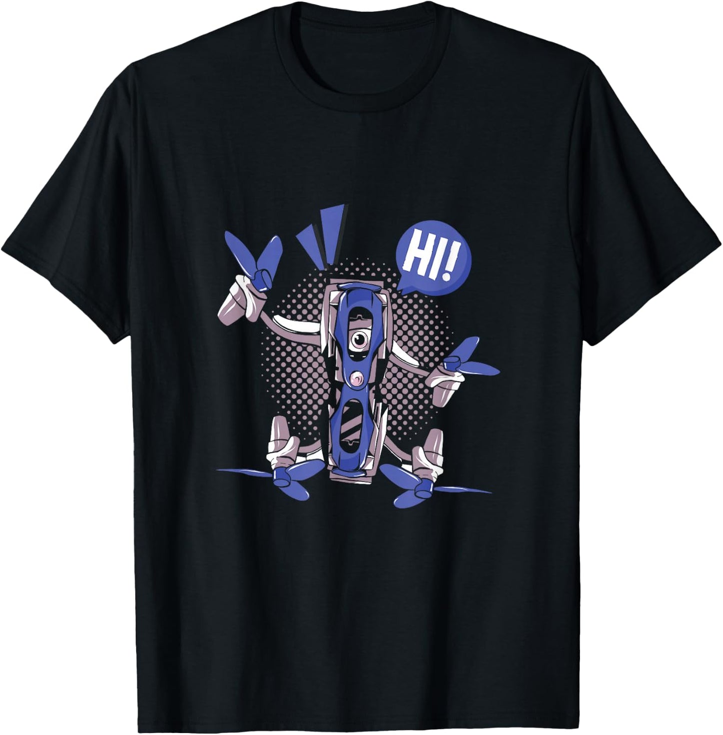 Fantastic FPV Racer Photographer Drone Quadcopter Pop Art T-Shirt - T-Shirt | Black