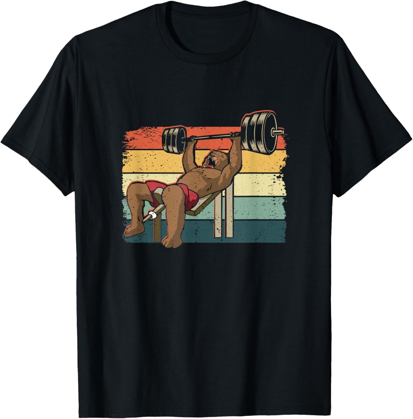 Powerlifter Weightlifting Bench Press Bear Powerlifting T-Shirt - T-Shirt | Black