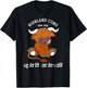 Highland Cows Are My Spirit Animal Scottish Highland Cow T-Shirt - T-Shirt | Black