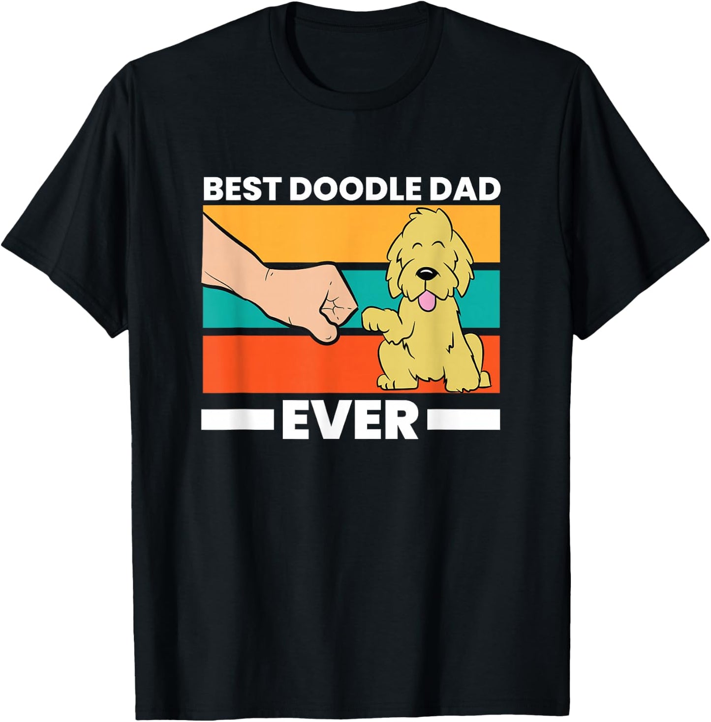 Goldendoodle Dad Best Doodle Dad Ever T-Shirt - T-Shirt | Black