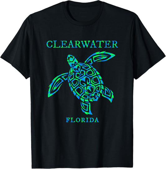 Clearwater Florida Sea Turtle Vacation Souvenir Boys Girls T-Shirt - T-Shirt | Black