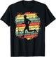 Vintage Runner Silhouette Shirt Urban Running Retro Graphic T-Shirt - T-Shirt | Black