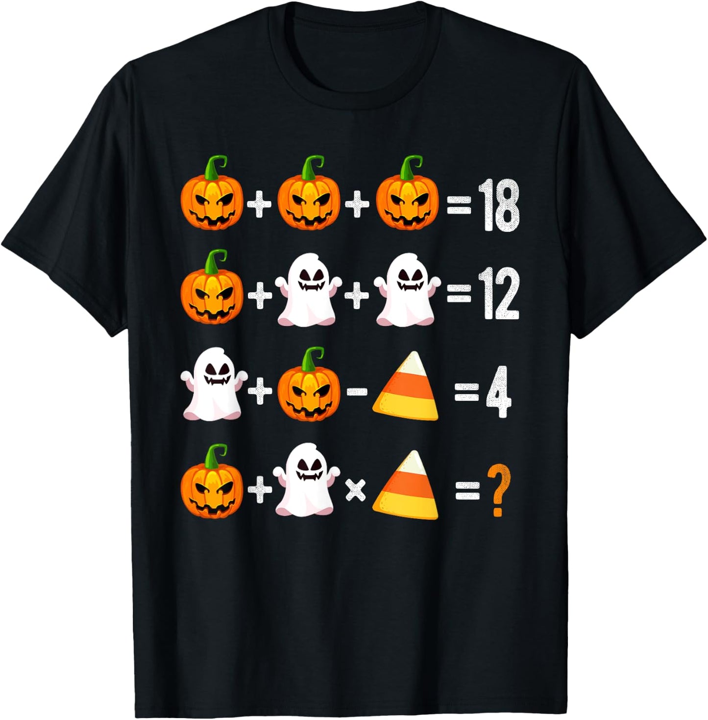 Halloween Order of Operations Math Halloween Teacher Pumpkin T-Shirt - T-Shirt | Black