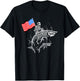 Skeleton Ride Shark 4th Of July T-Shirt - T-Shirt | Black