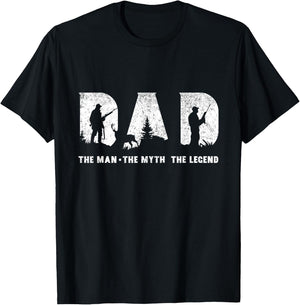 Hunting Dad The Man The Myth The Legend Father's Day T-Shirt - T-Shirt | Black