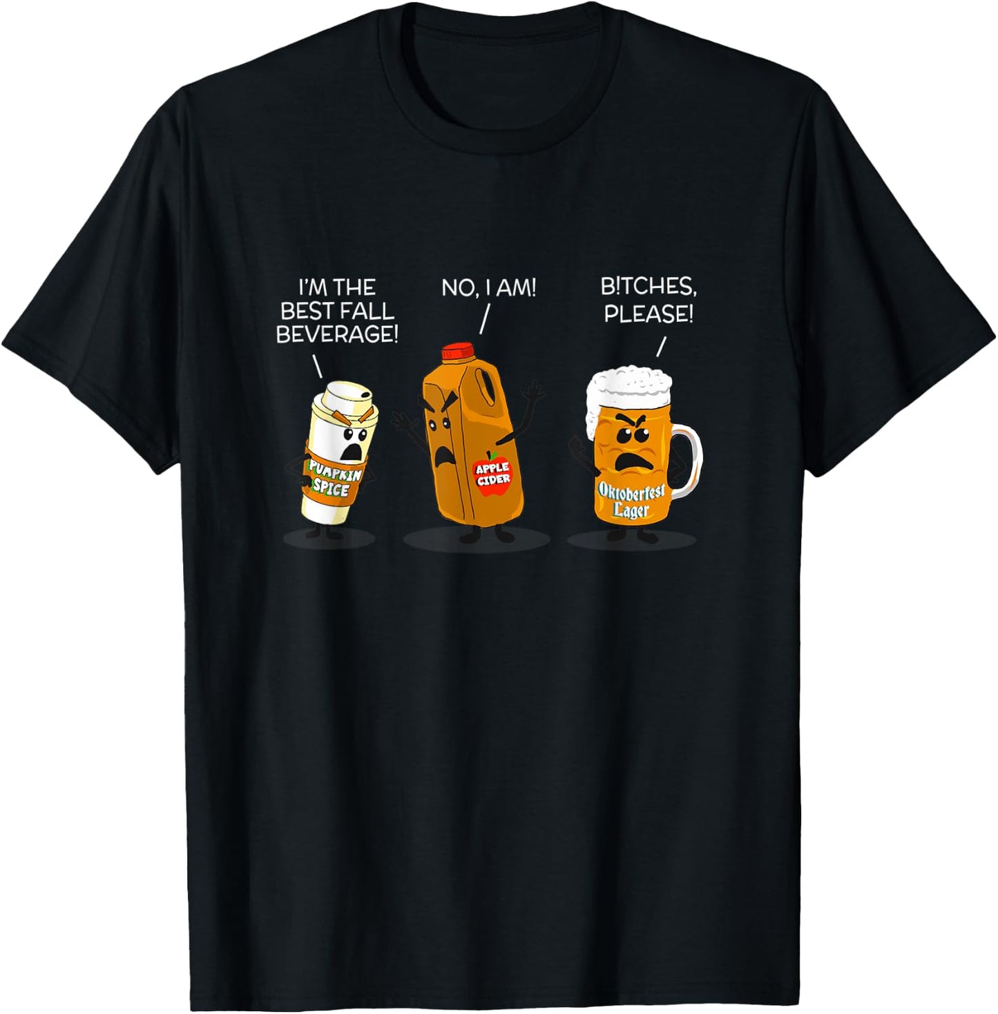 Best Fall Drink Pumpkin Spice Apple Cider Oktoberfest Beer T-Shirt - T-Shirt | Black