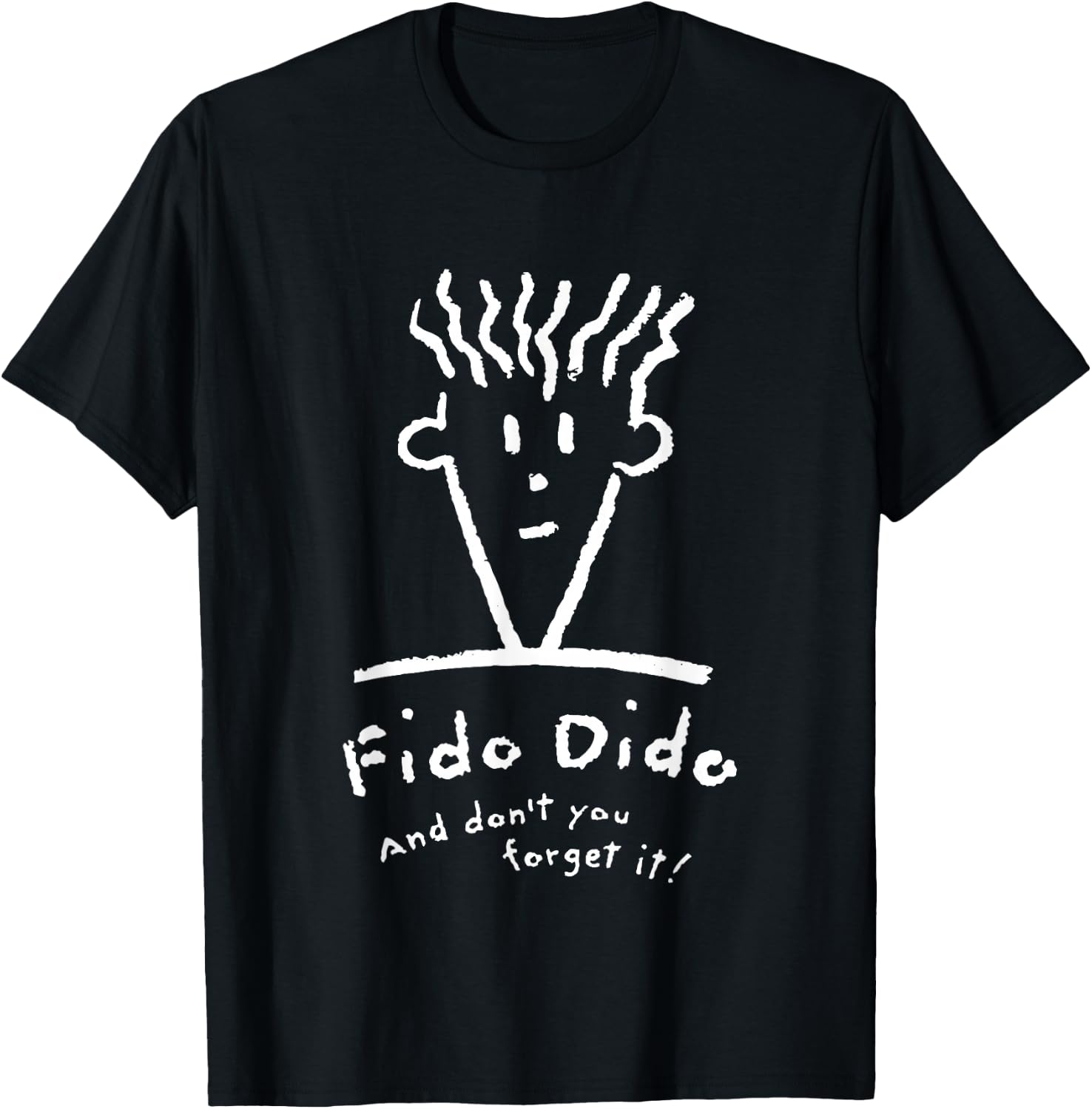 Fido Dido Face Don't You Forget It T-Shirt - T-Shirt | Black