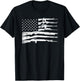 American Flag Guns Vintage 2nd Amendment Pro Gun T-Shirt - T-Shirt | Black