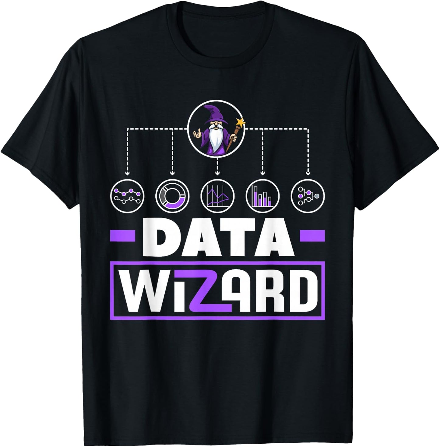 Data Analytics Data Wizard Engineering Business Intelligence T-Shirt - T-Shirt | Black
