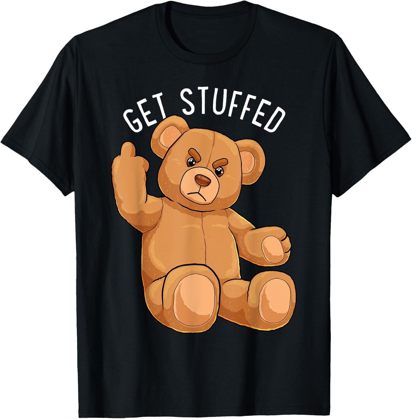 Get Stuffed Angry Teddy Bear Stuffed Bear Hipster Hipster Hipster T-Shirt - T-Shirt | Black