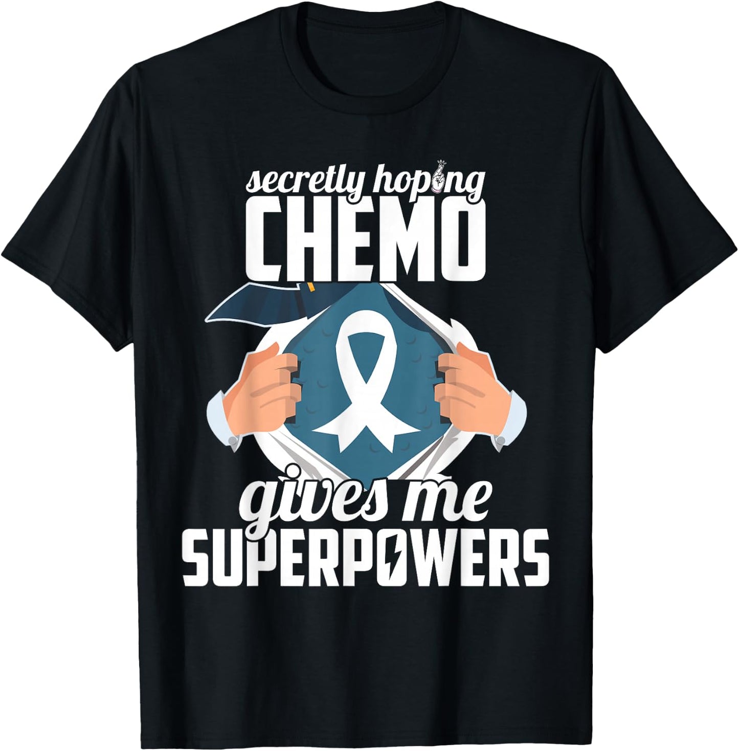 Secretly hoping chemo gives me superpowers Cancer Halloween T-Shirt - T-Shirt | Black