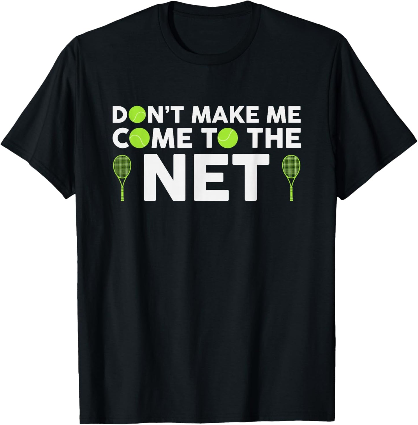 Funny Tennis Player Racket Ball Game Gag Gift Men Women Kids T-Shirt - T-Shirt | Black