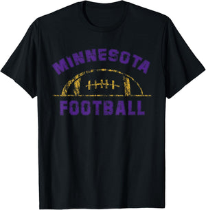 Minnesota Football | End Zone Game Day Distressed Vintage T-Shirt - T-Shirt | Black