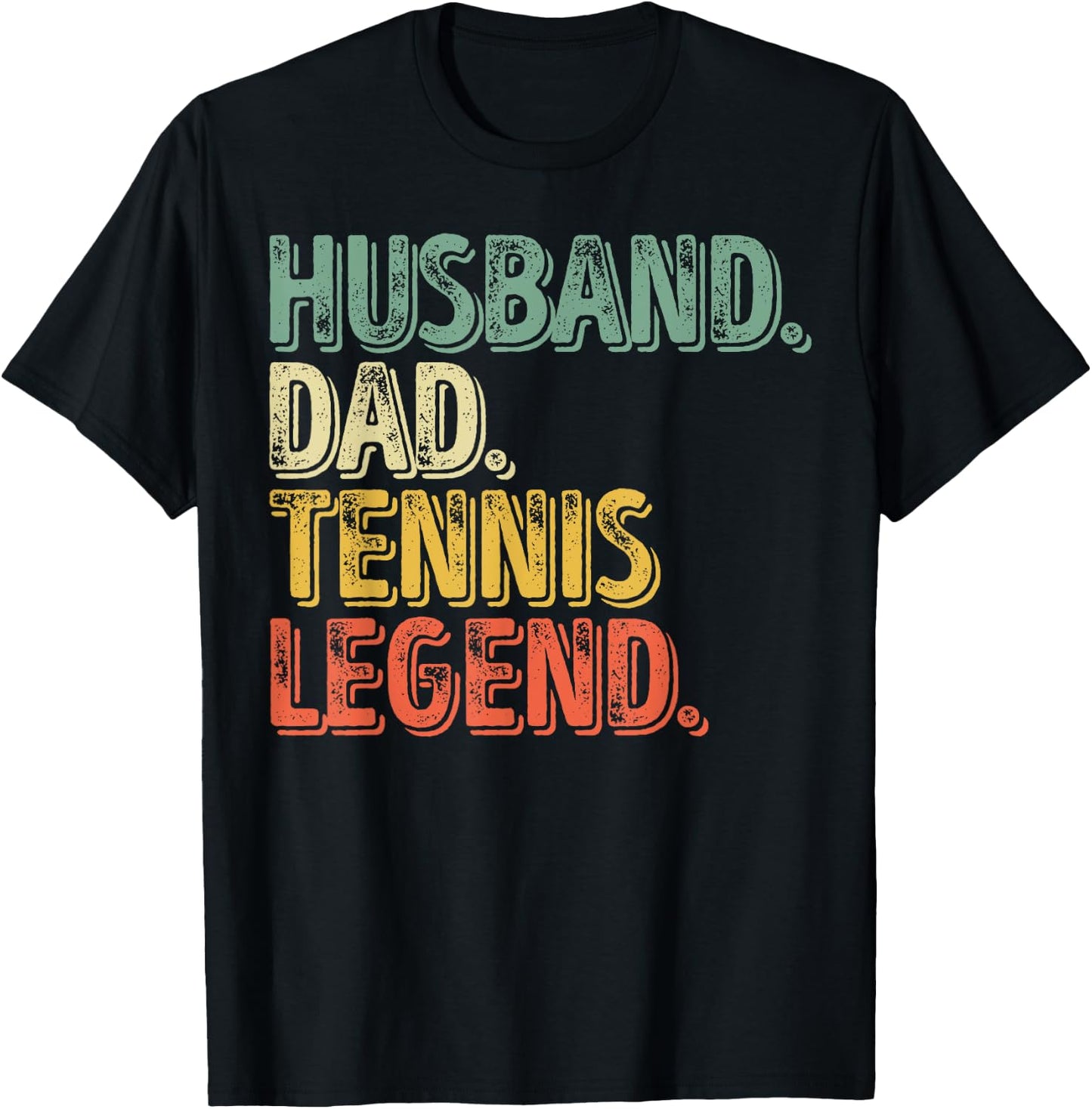 Husband Dad Tennis Legend Shirt Funny Father's Day Gift T-Shirt - T-Shirt | Black