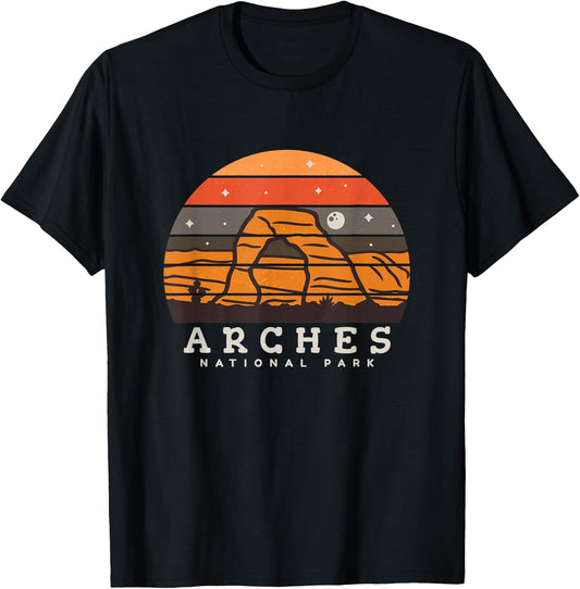 Arches National Park Moab Utah Vintage T-Shirt - T-Shirt | Black