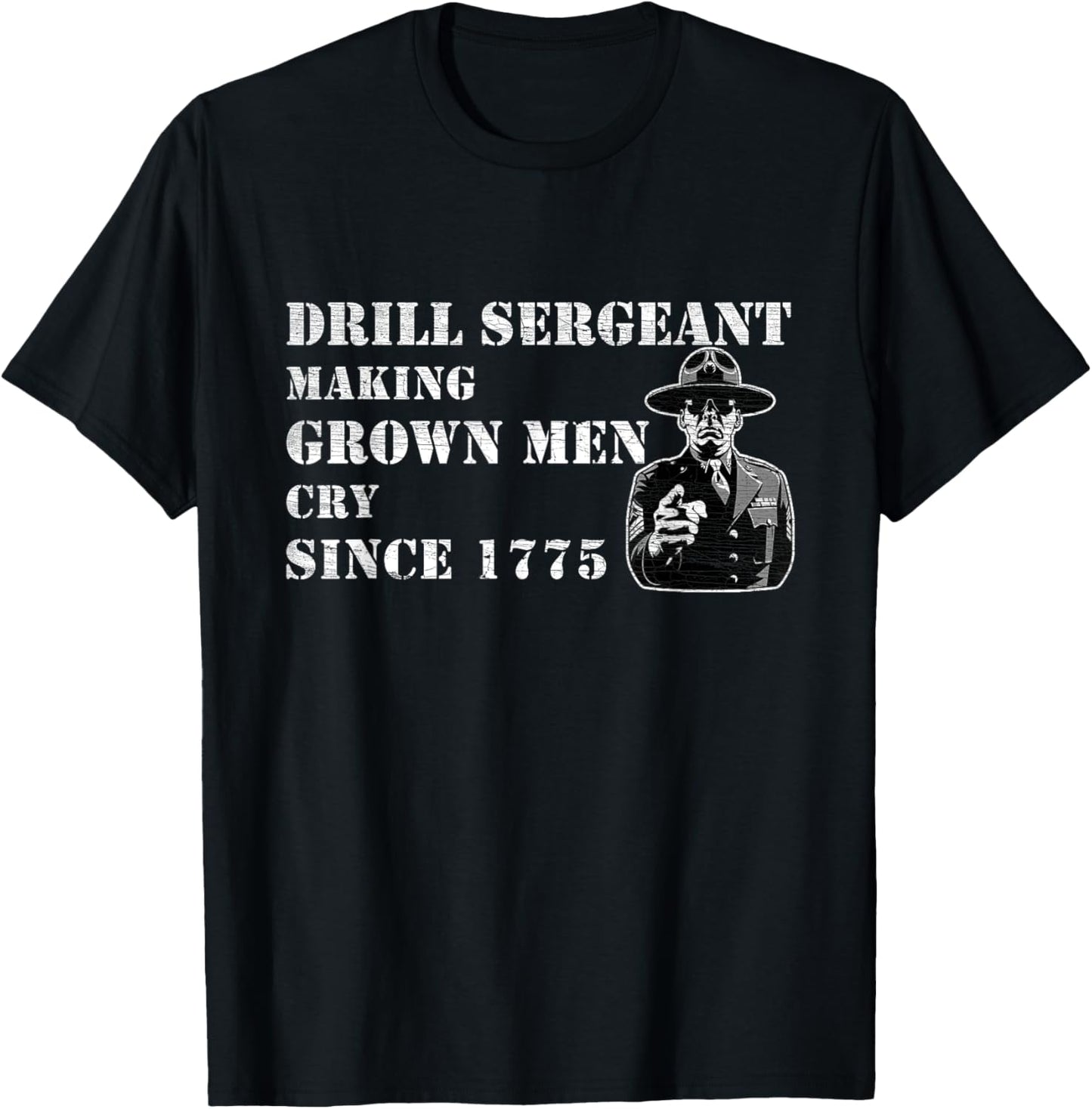 Drill Sergeant Military Drill Team Instructor Bootcamp Gifts T-Shirt - T-Shirt | Black