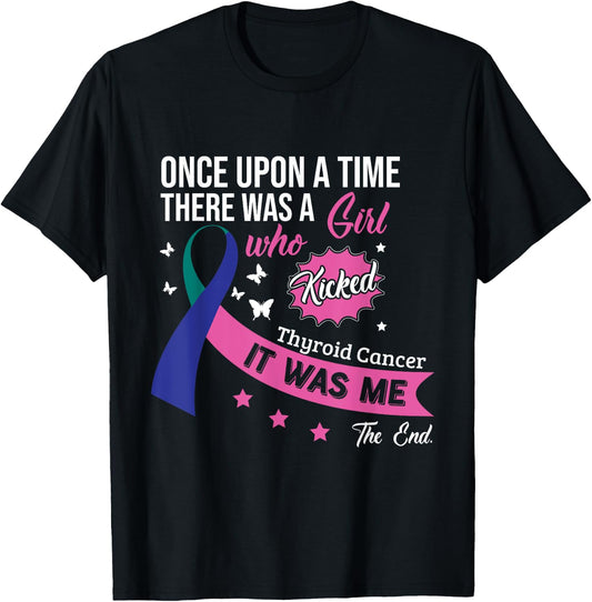 Thyroid Cancer Fight Cancer Ribbon T-Shirt - T-Shirt | Black