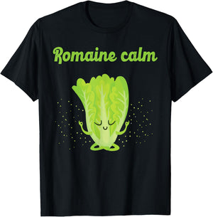 Sarcastic Romaine Calm Zen Yoga Peaceful Gym Class New Gift T-Shirt - T-Shirt | Black