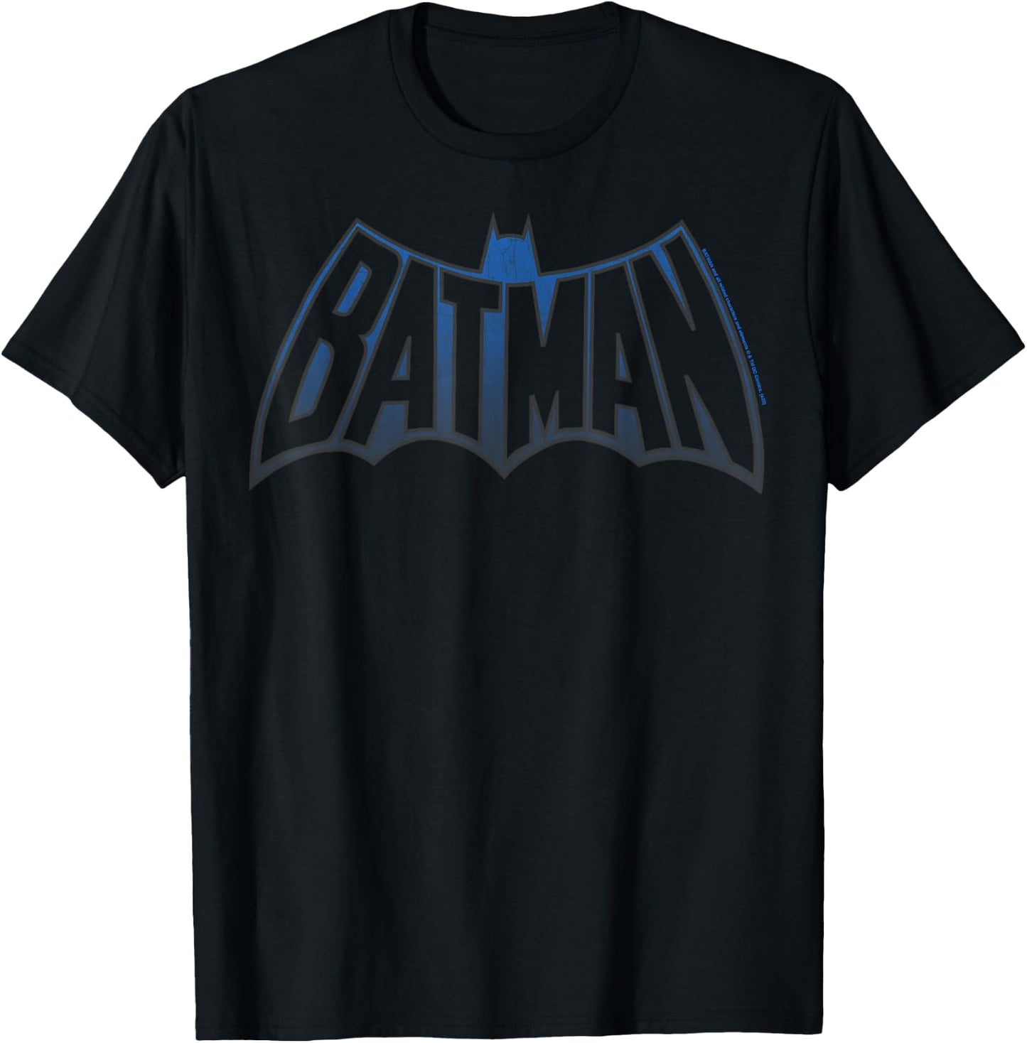 DC Comics Batman Retro Text Fill Logo T-Shirt - T-Shirt | Black