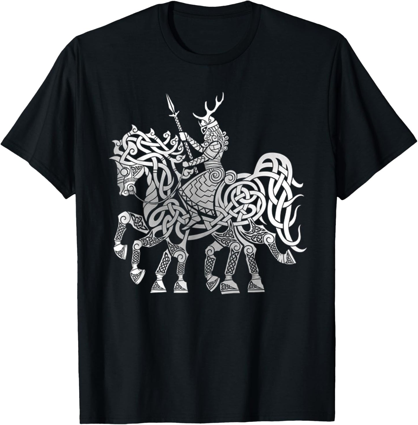 Sleipnir Viking Valhalla North Myths Celtic Symbols T-Shirt - T-Shirt | Black