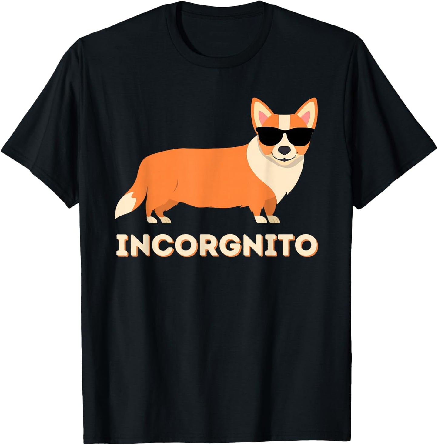 Incorgnito - Funny Welsh Corgi Owner Dog Lover Small T-Shirt - T-Shirt | Black