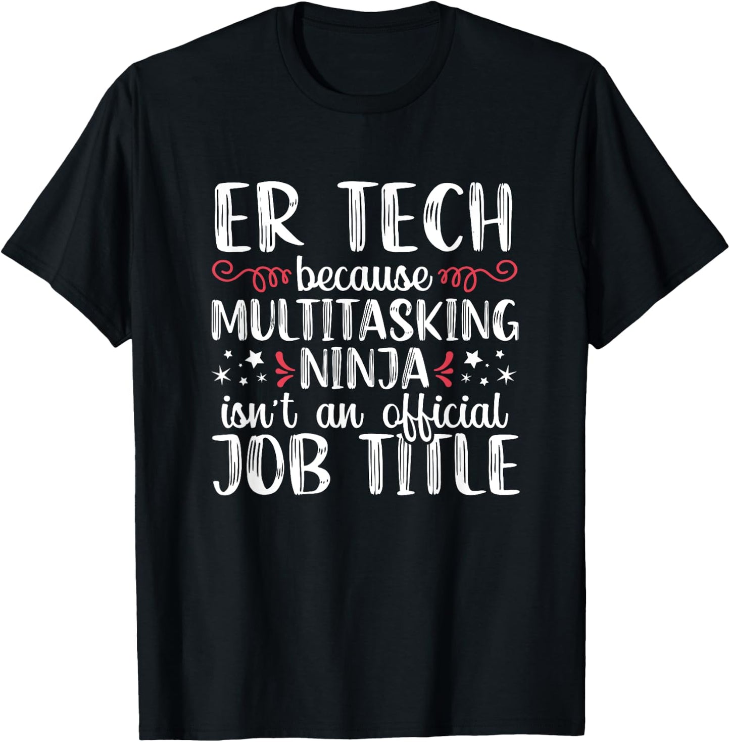 Funny Ninja ER Tech Emergency Room Nurse Medical Women T-Shirt - T-Shirt | Black