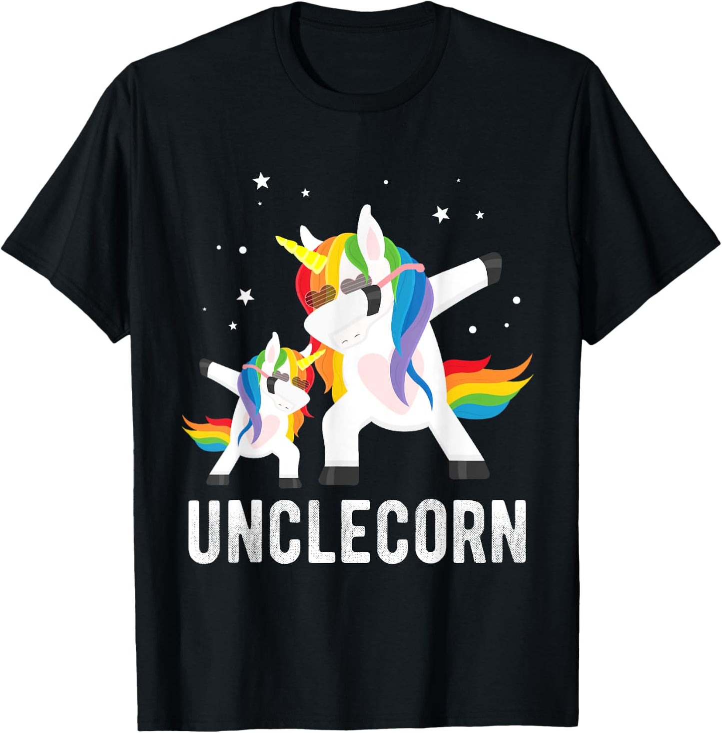 Dabbing Unclecorn, Funny Unicorn Lover for Uncle and Kid T-Shirt - T-Shirt | Black