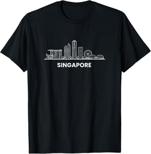Singapore Skyline Vintage, Singapore T-Shirt - T-Shirt | Black