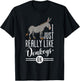 I Just Really Like Donkeys OK - Farmer & Donkey Lover Gift T-Shirt - T-Shirt | Black