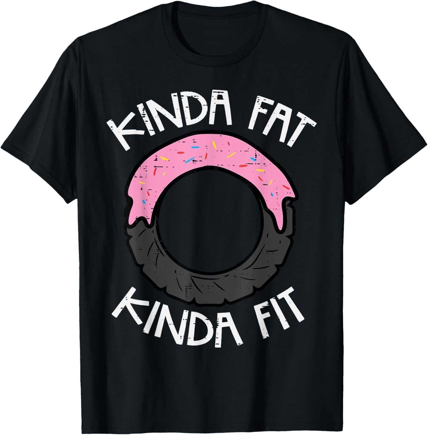 Gym Kinda Fat Fit Funny Workout Fitness Exercise Women Men T-Shirt - T-Shirt | Black