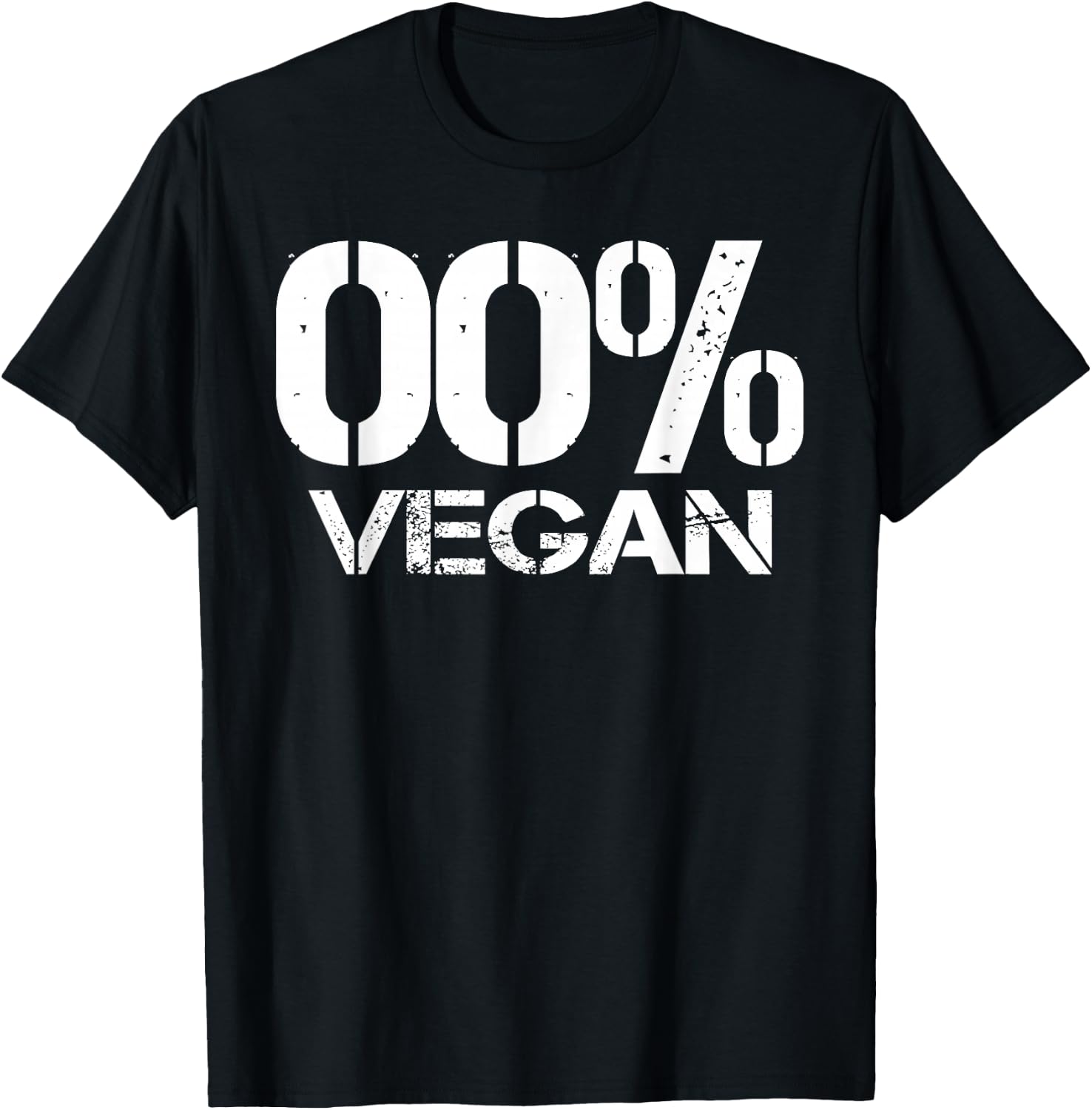 00% Vegan - My slogan Anti-Vegan - No Vegetables T-Shirt - T-Shirt | Black