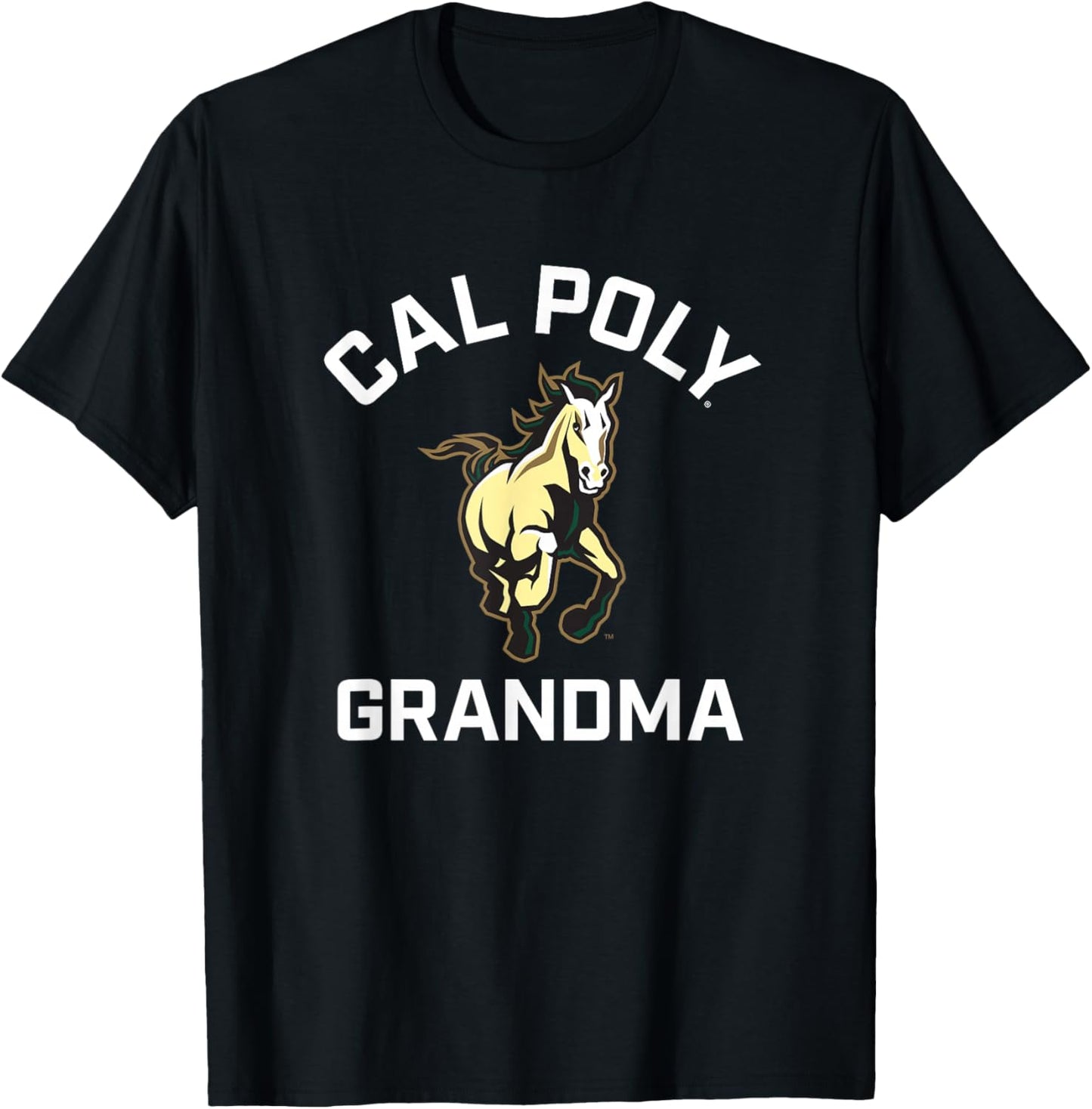 Cal Poly Mustangs Arched Grandma T-Shirt - T-Shirt | Black