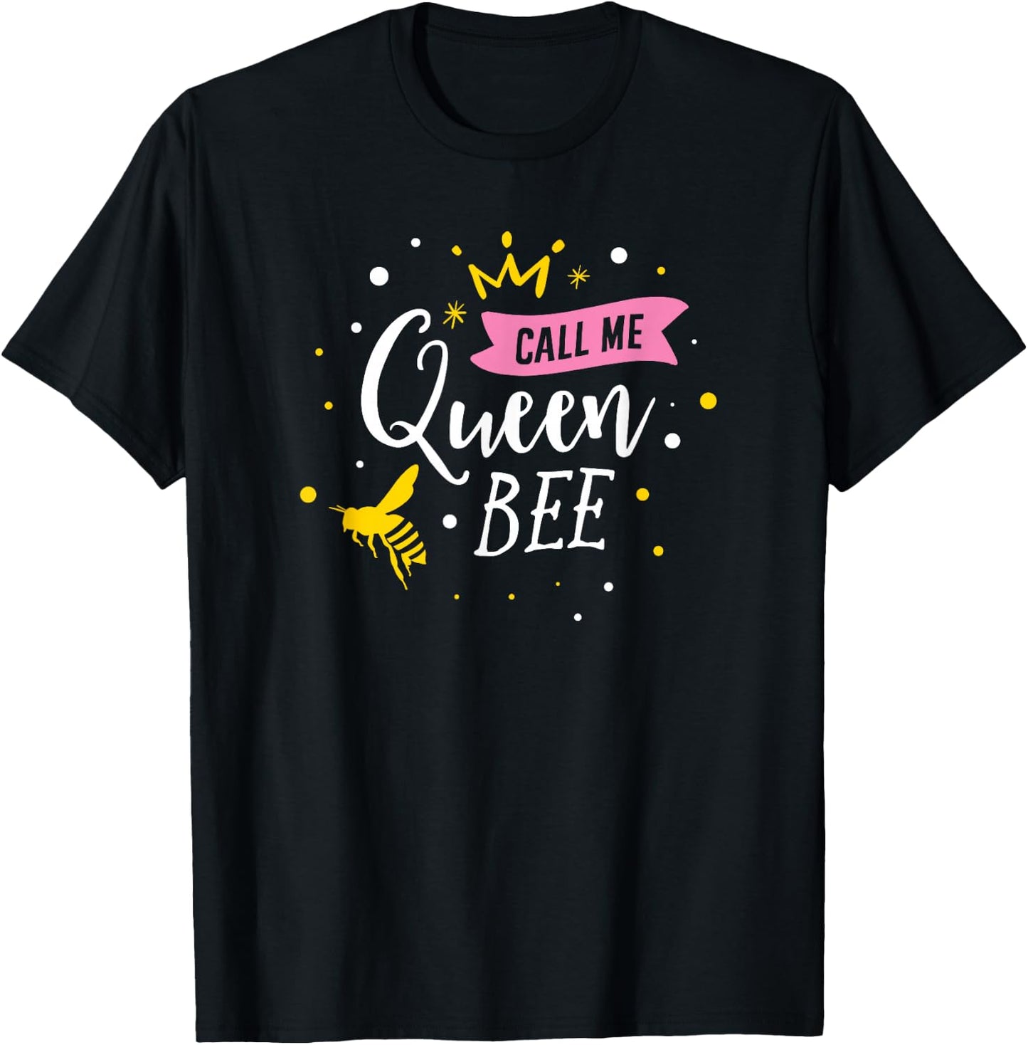Funny Beekeeper Queen Bee Cute Bees Honey Lover Bee Hive T-Shirt - T-Shirt | Black