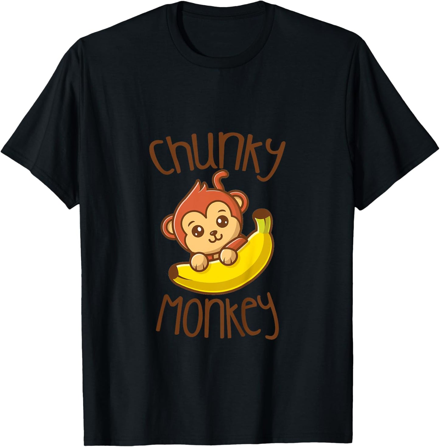 Chunky Monkey Cute Monkey Lover Baby Girl Boy Birthday Boy T-Shirt - T-Shirt | Black