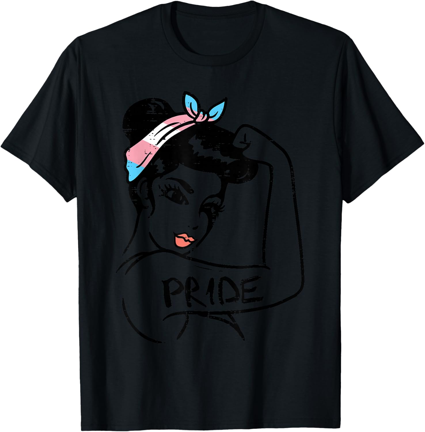 Unbreakable Strong Woman Transgender Trans Pride Flag Gift T-Shirt - T-Shirt | Black
