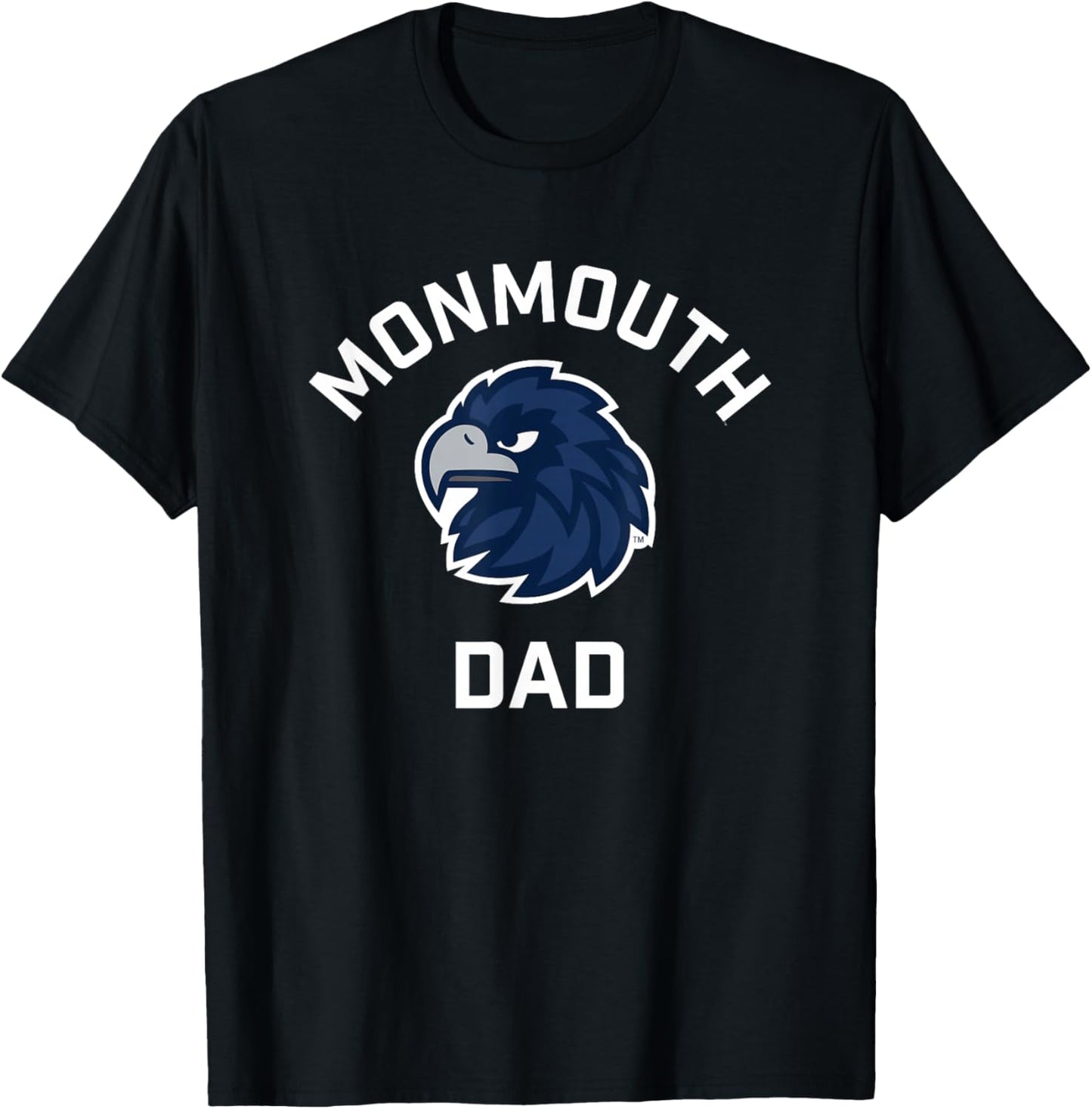 Monmouth University Hawks Arched Dad T-Shirt - T-Shirt | Black