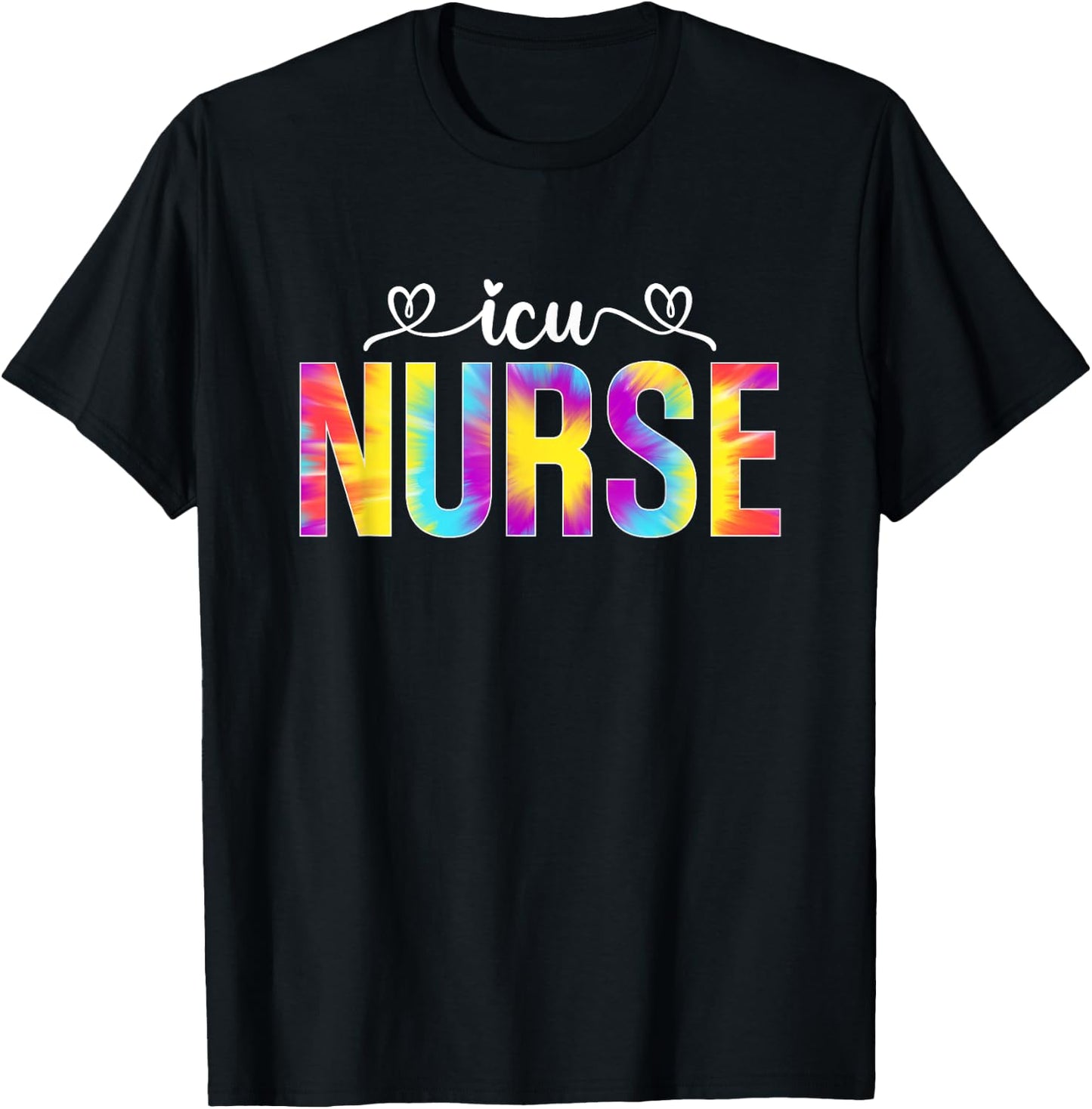 ICU Nurse Intensive Care Unit Tie Dye Men T-Shirt - T-Shirt | Black