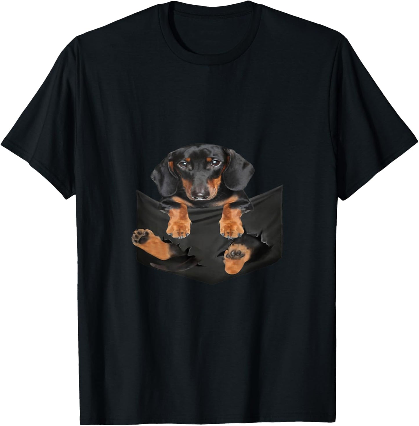 Dog Lovers Gifts Dachshund in a Bag Men Women Girls Kids T-Shirt - T-Shirt | Black