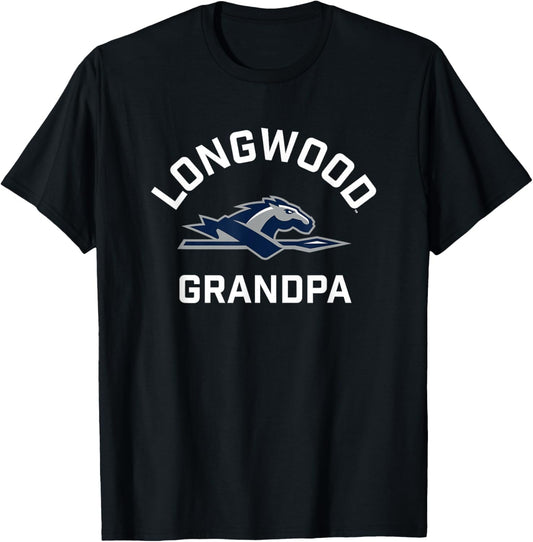 Longwood University Lancers Arched Grandpa T-Shirt - T-Shirt | Black