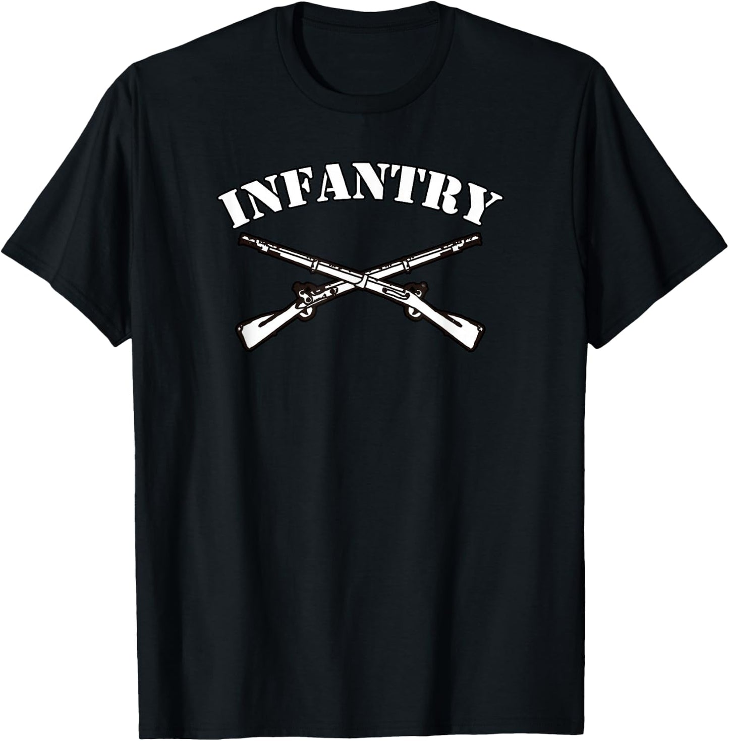 Fort Benning University - Army Infantry Crossed Rifles T-Shirt - T-Shirt | Black