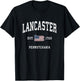 Lancaster Pennsylvania PA Vintage American Flag Sports Desig T-Shirt - T-Shirt | Black