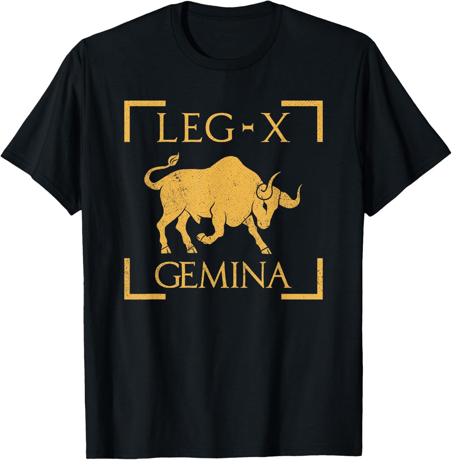 Legio X Gemina Bull Emblem Roman Legion T-Shirt - T-Shirt | Black